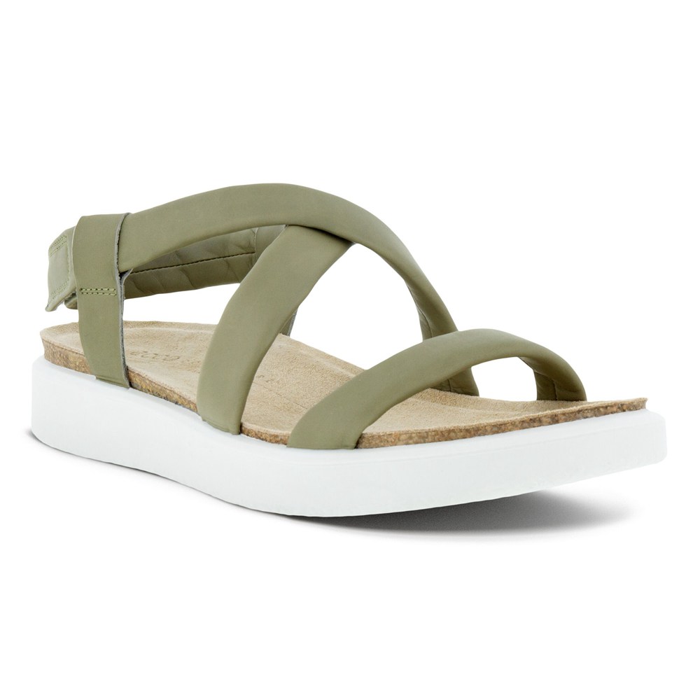 Sandalias Mujer - ECCO Corksphere Flat - Verde Oliva - POJ610345